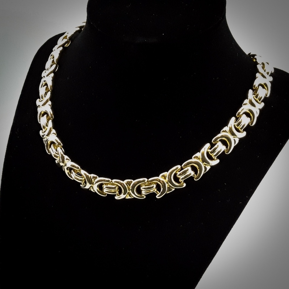 Erwin Pearl Signed Gold Tone Chain Necklace
